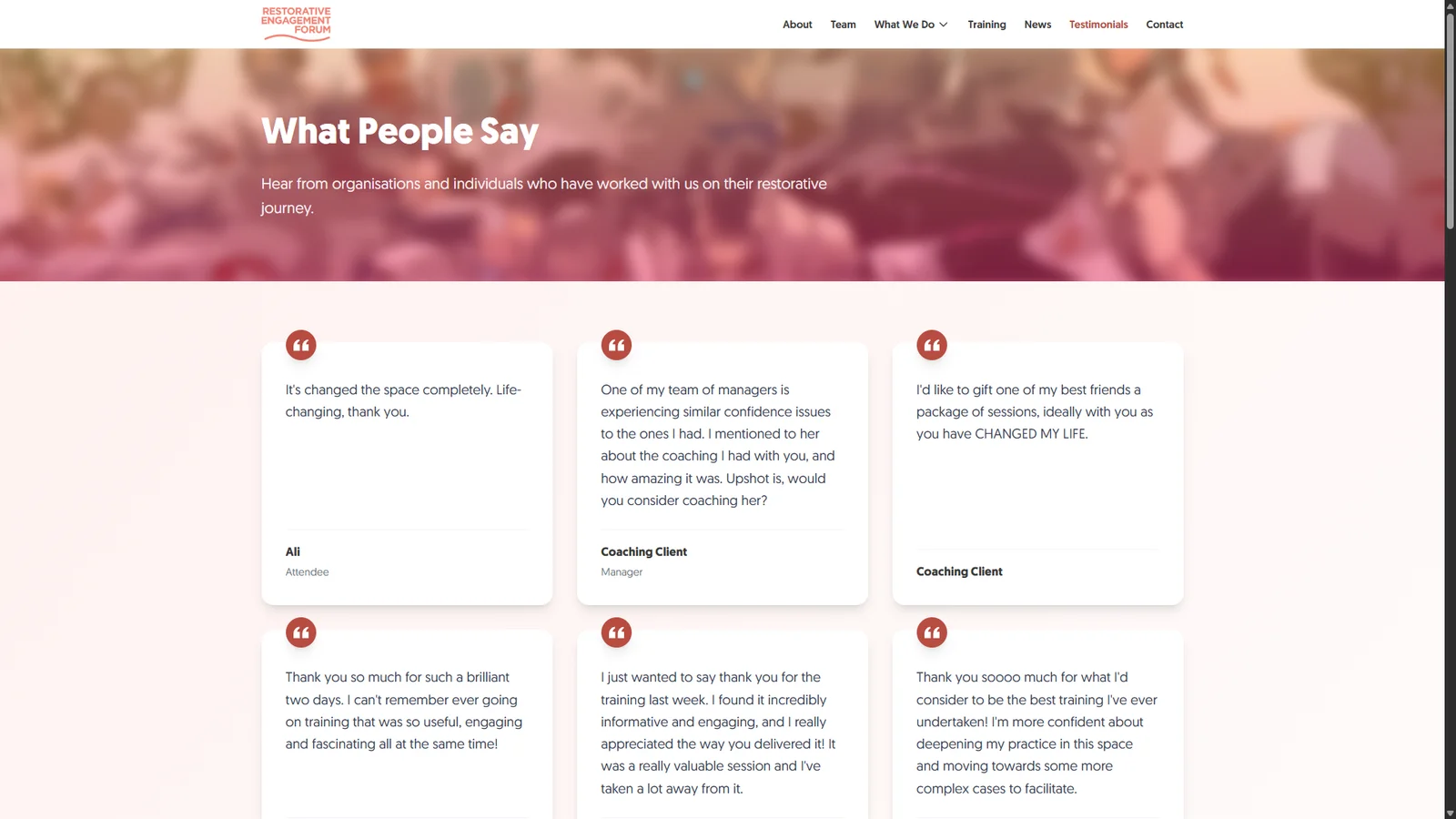 Restorative Engagement Forum screenshot 6